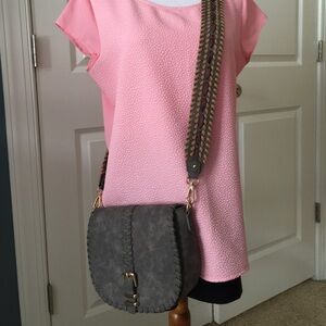 COPY - Faux suede saddle bag